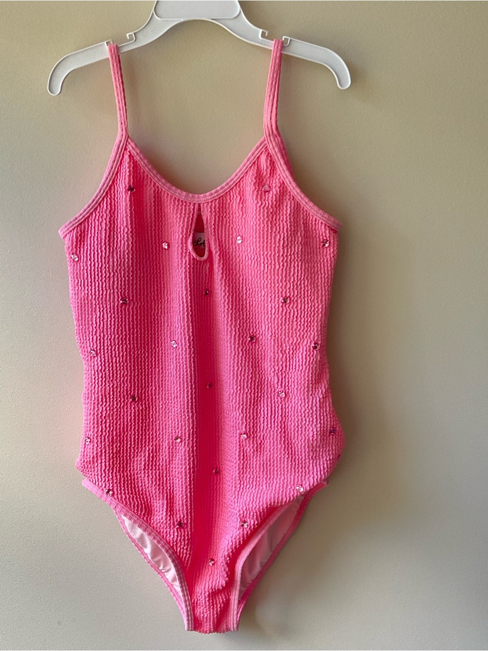 Lola + The Boys Crinkle Crystal One-Piece Swim Suit